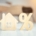 Percentage and house sign symbol icon wooden on wood table
